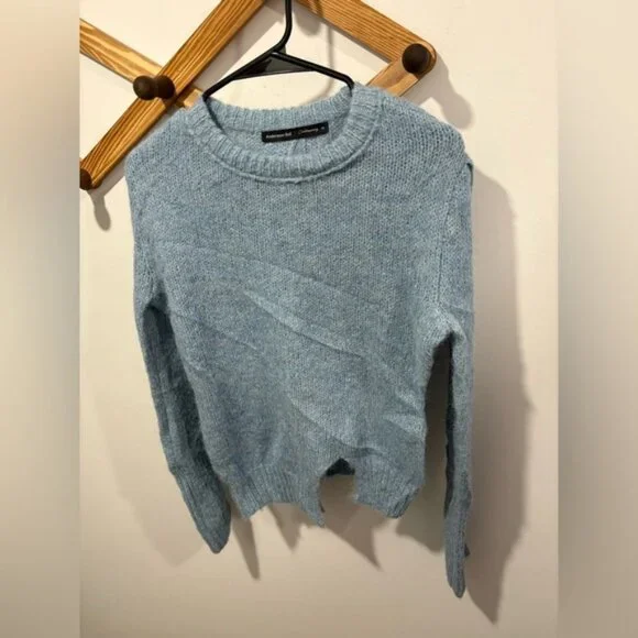 ANDERSSON BELL Roya Alpaca Puff Sleeve Sweater - Sky Blue - Picture 3 of 13